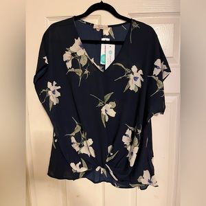 Cute knit detail blouse